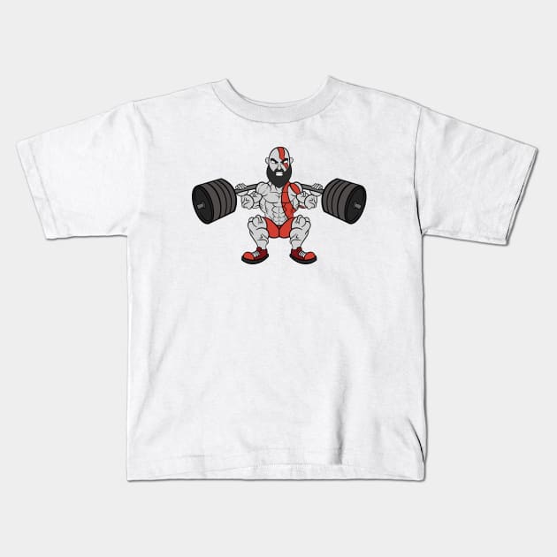 God of Workout Kids T-Shirt by TheSim